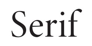 serif typeface meaning & impression