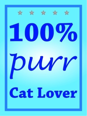 100 pct purr cat lover aluminium blue sign