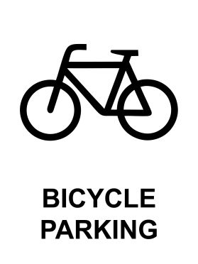 Bicycle parking sign