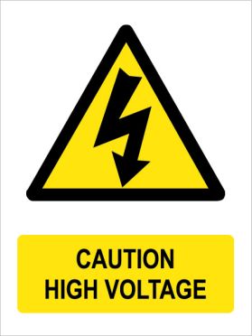Caution high voltage sign