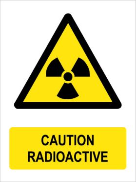 Caution radioactive sign