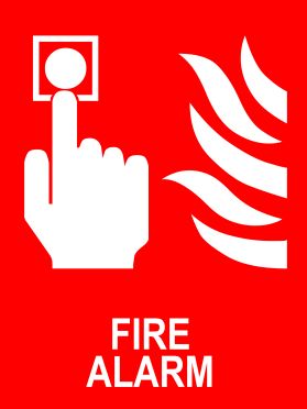 Fire alarm sign