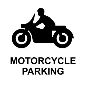 Motorcycle parking sign