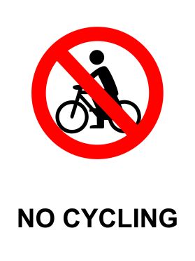 No cycling sign