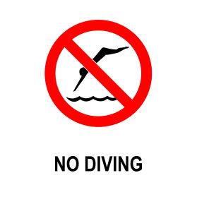 No diving sign