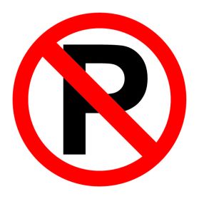 No parking sign