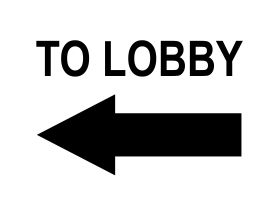 To lobby left sign