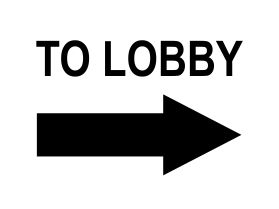 To lobby right sign