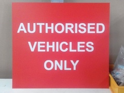 Aluminium sign example