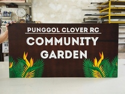 Wooden sign example