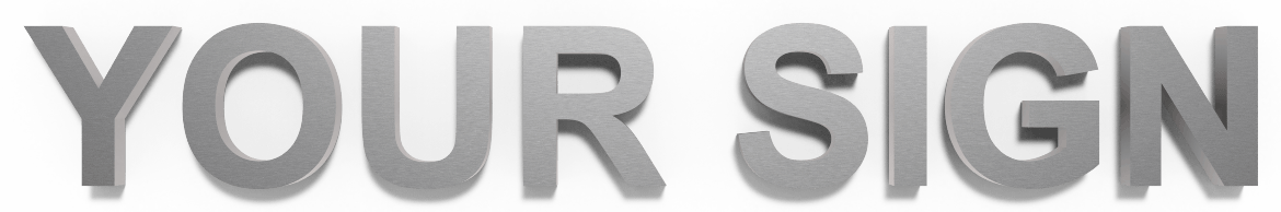 Aluminium channel letter sign - front