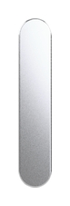 Silver office nameplate with end-cap - side